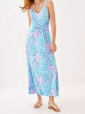 Lilly Pulitzer | Dresses | Lilly Pulitzer You Gotta Regatta Racer Back Maxi  Dress | Poshmark